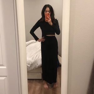 Zara black slit dress